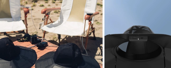 Солнечная зарядная панама EcoFlow Solar Hat 12W с USB-C/USB-A для зарядки гаджетов на природе - Фото 12 Солнечная зарядная панама EcoFlow Solar Hat 12W с USB-C/USB-A для зарядки гаджетов на природе - изображение 12
