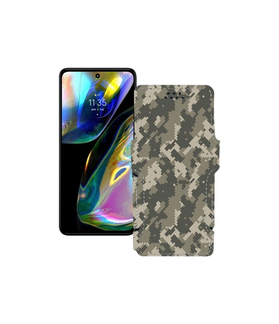 Чохол-книжка з екошкіри для телефону Motorola Moto G82 Хакі-зелений - Фото 1 Чохол-книжка з екошкіри для телефону Motorola Moto G82 Хакі-зелений - зображення 1