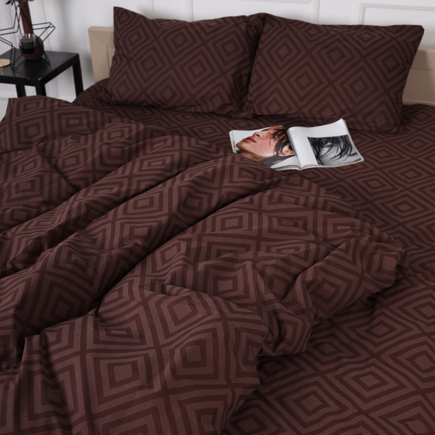 Підковдра MirSon Полуторна 143х210 см Бязь 17-0624 Geometry Brown від Rozetka на платформі USKIDKA Акція на Підковдра MirSon Полуторна 143х210 см Бязь 17-0624 Geometry Brown від Rozetka