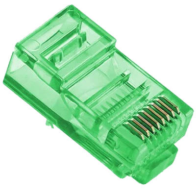 Коннектор Merlion RJ-45 UTP Cat-5 Q100 Green (100 шт/уп.) - Фото 1 Коннектор Merlion RJ-45 UTP Cat-5 Q100 Green (100 шт/уп.) - изображение 1