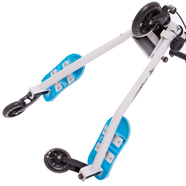 Самокат-трайк TRIKKE SPEEDER 3-х колес. SP-Sport SP06 (метал, колеса-PU, d-100мм, h-66см, АВЕС-7, білий з блакитним) - изображение 10