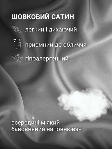 Маска для сну повязка на очі шовкова накладка окуляри пов'язка для спання нічна чоловіча з чохлом на ніч на обличчя м'яка з шовку для чоловіків жінок в літаку з бавовни Hechpro сіра ТБsilk1 + беруші в подарунок - зображення 6