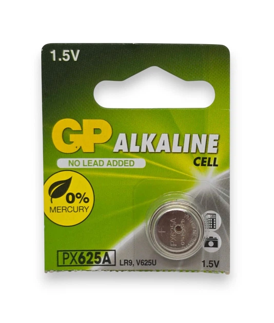 Батарейка щелочная GP 177 GP PX625A 1.5V alkaline cell 15.6*5.95mm (04075) - Фото 2 Батарейка щелочная GP 177 GP PX625A 1.5V alkaline cell 15.6*5.95mm (04075) - изображение 2