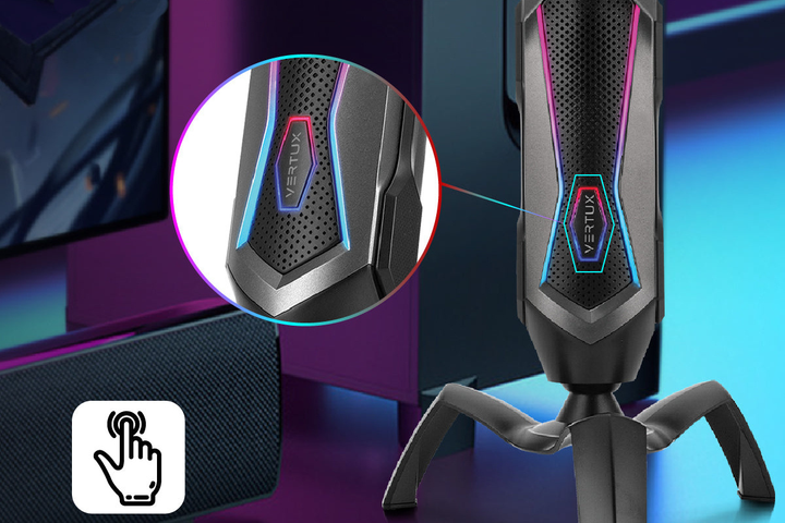 Mikrofon Vertux Marshal RGB USB Black (MICMARSHALBK) - obraz 4
