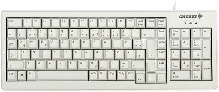 Клавіатура дротова Cherry G84-5200 USB White (G84-5200LCMEU-0) - зображення 1
