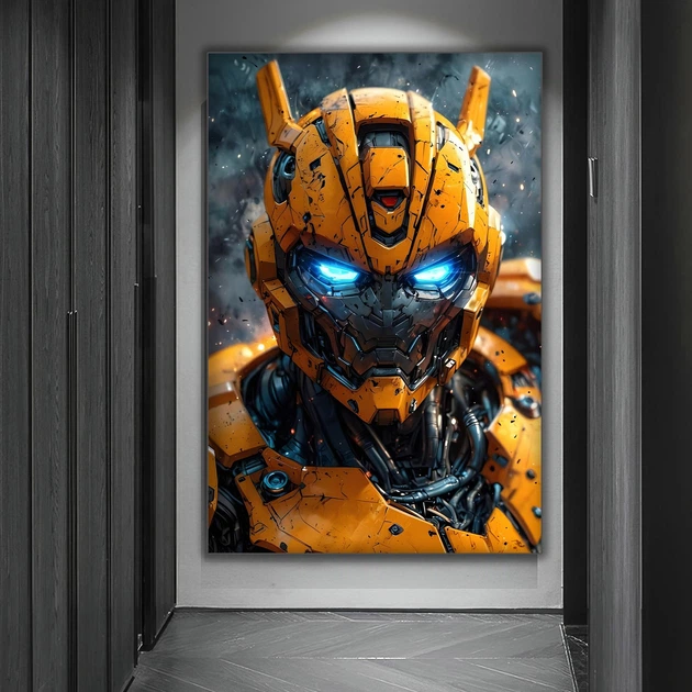 Картина на полотні 40х60см - Трансформери Bumblebee. Інтер'єрна картина на холсті для дому та офісу. Яскравий постер - зображення 2