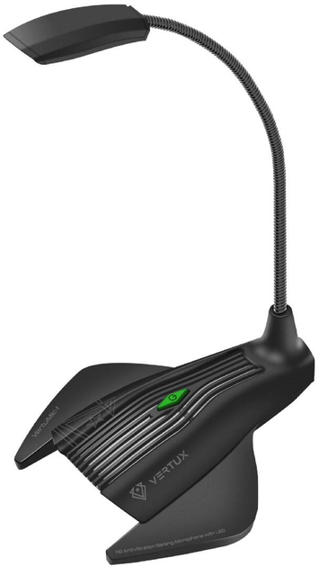 Mikrofon Vertux VertuMic-1 LED USB Black (MICVERTUMIC1) - obraz 1