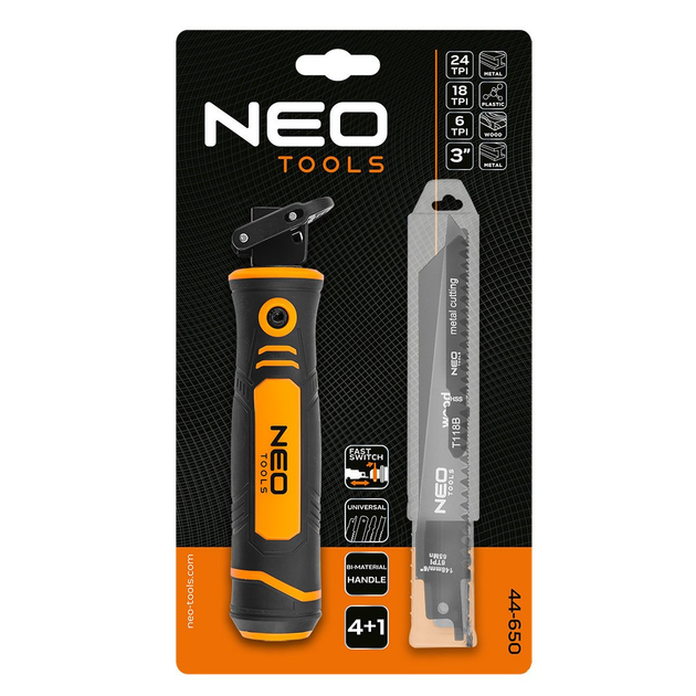 Тримач пиляльного полотна NEO Tools універсальний набір 4 + 1 44-650 (5907558440744) - зображення 16