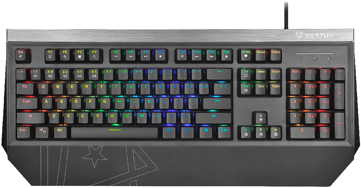 Klawiatura przewodowa Vertux Tantalum USB Black (TASTANTALUM) - obraz 1