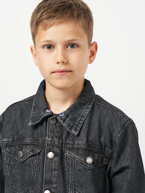 Подростковая джинсовая куртка для мальчика Coccodrillo Jeans Collection Boy WC5152301JCB-019 140 см Серая (5904986533086) - изображение 4