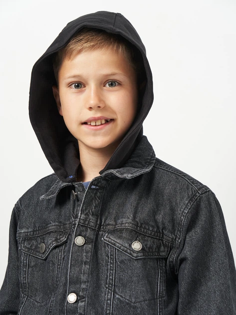 Подростковая джинсовая куртка для мальчика Coccodrillo Jeans Collection Boy WC5152301JCB-019 140 см Серая (5904986533086) - изображение 5