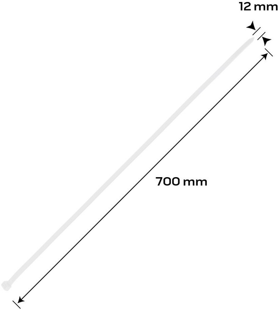 Opaski zaciskowe NEO Tools Extreme 12 x 700 mm 50 szt białe 01-671 (5907558473902) - obraz 8