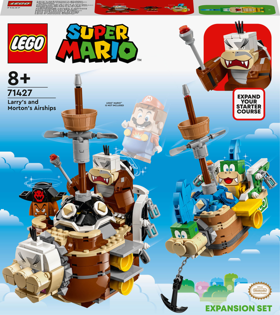 Zestaw klockow LEGO Super Mario Statki powietrzne Larry’ego i Mortona 1062 elementy (71427) (955555909875146) - Outlet - obraz 1