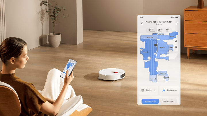 Робот-пилосос Xiaomi Robot Vacuum X20+ (BHR8124EU) (54405/BFACXF4U304073) - Уцінка - зображення 6