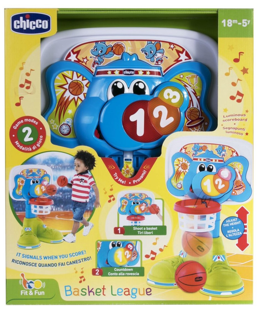 Баскетбол дитячий Chicco Fit & Fun зі світловими та звуковими ефектами 58 см (8058664087303) - зображення 1