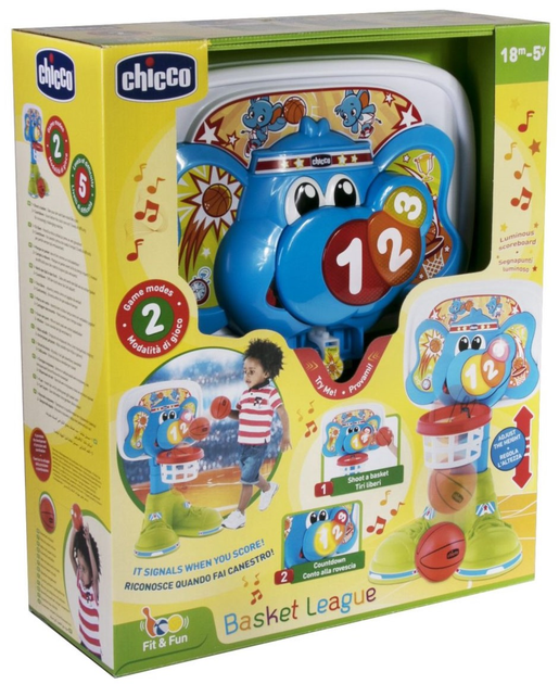 Баскетбол дитячий Chicco Fit & Fun зі світловими та звуковими ефектами 58 см (8058664087303) - зображення 2