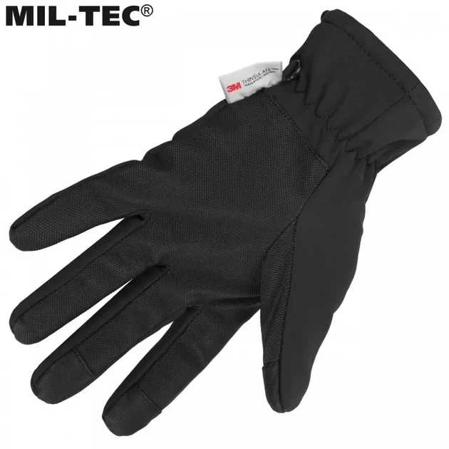 Рукавички SoftShell з утеплювачем Thinsulate Mil-Tec Black 12521302 - 2XL - зображення 3
