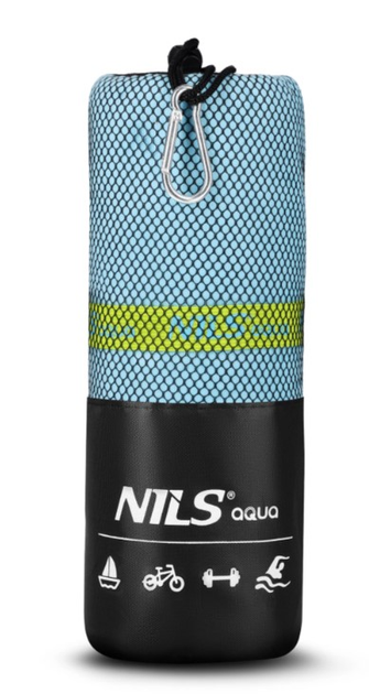 Рушник NILS AQUA NAR12 із мікрофібри 180 x 100 см Світло-синій (5907695592917) - зображення 7