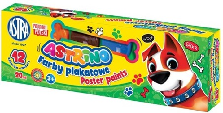 Farby plakatowe Astra Astrino 12 kolorów 20 ml (5901137158044) - obraz 1