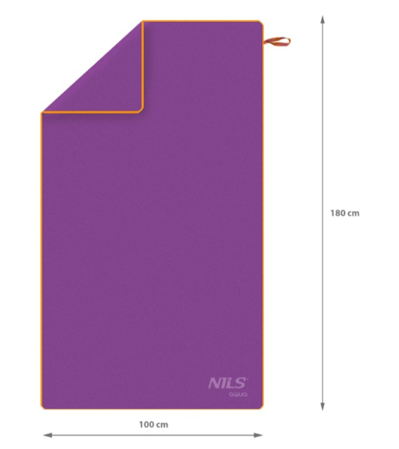 Ręcznik NILS AQUA NAR12 z mikrofibry 180 x 100 cm Fioletowy (5907695592900) - obraz 6