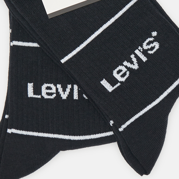 Zestaw skarpet męskich 2 pary Levi's Short Cut Logo Sport 2P 7012105670080 43-46 Czarny (8720245185639) - obraz 3