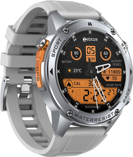 Smartwatch Zeblaze Stratos 2 Ultra Metallic Silver (6946639813298) - obraz 3