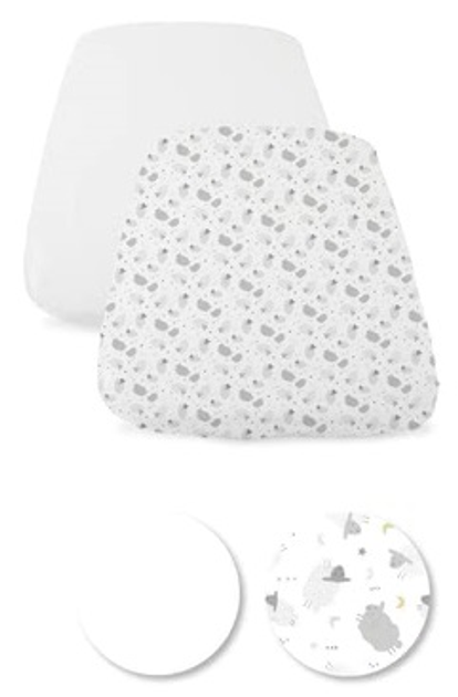 Комплект простирадл Chicco Next2Me Forever  Сіра Овечка 58 х 110 см 2 шт (8059609410088) - зображення 2