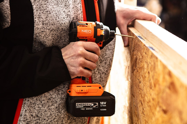 Акумуляторний ударний гайковерт NEO Tools 18V 300 Нм HEX 1/4" 04-612 без акумулятора та зарядного пристрою (5907558465600) - зображення 11