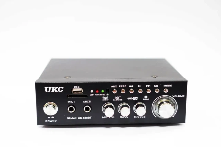 Усилитель звука UKC AK-688BT двухканальный усилитель FM-радио и US 30W 9489 - Фото 4 Усилитель звука UKC AK-688BT двухканальный усилитель FM-радио и US 30W 9489 - изображение 4