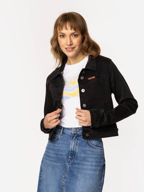 Kurtka jeansowa damska Lee Cooper Nida-5300 XL Czarna (5905991725077) - obraz 1