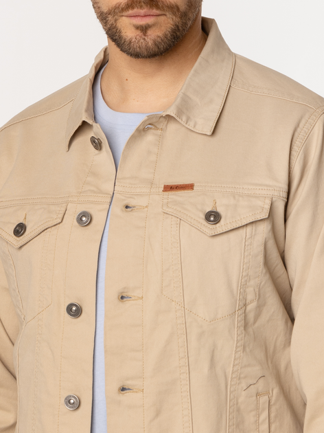 Kurtka jeansowa męska Lee Cooper Mauro-4261 XL Beżowa (5905991725220) - obraz 4