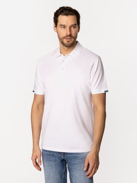 Koszulka polo męska Lee Cooper Alfi-4146 2XL Biąla (5905991724148) - obraz 1
