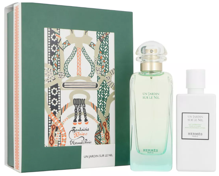 Zestaw unisex Hermes Jardin Un Jardin Sur Le Nil Woda toaletowa 100 ml + Balsam do ciała 80 ml (3346130434948) - obraz 1