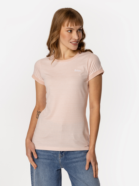 Футболка жіноча Lee Cooper Aline-6040 L Персикова (5905991728337) - зображення 1