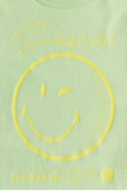 Футболка салатовая SmileyWorld H&M 122-128см (400011270) - Фото 2 Футболка салатовая SmileyWorld H&M 122-128см (400011270) - изображение 2