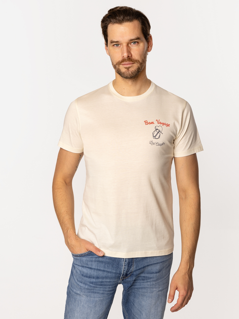 T-shirt męski bawełniany Lee Cooper Bon Voyage-1145 XL Jasnożółty (5905991728023) - obraz 1