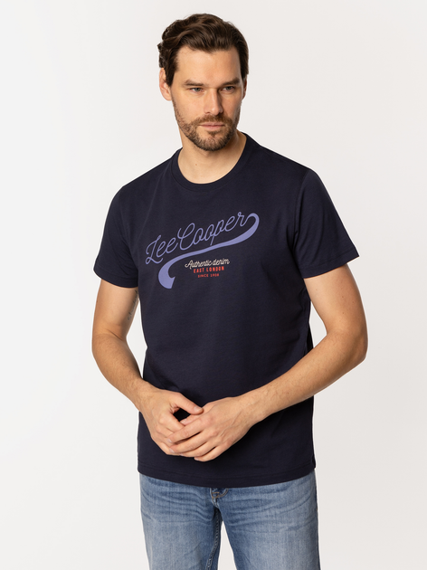 T-shirt męski bawełniany Lee Cooper Authentic5-1160 3XL Granatowy (5905991727996) - obraz 3