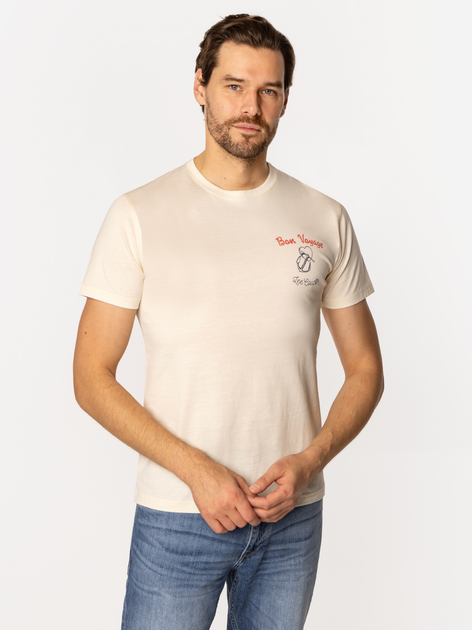T-shirt męski bawełniany Lee Cooper Bon Voyage-1145 M Jasnożółty (5905991728009) - obraz 3