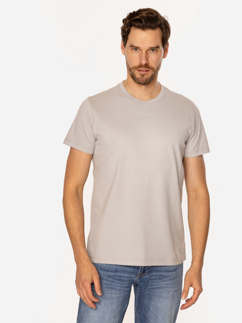 Футболка бавовняна довга чоловіча Lee Cooper Classic-1160 XL Сіра (5905991727132) - зображення 1