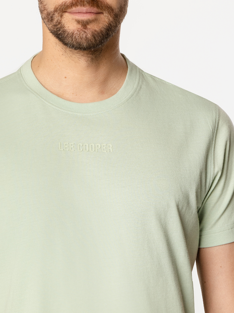 Футболка бавовняна довга чоловіча Lee Cooper Classic-1160 2XL Зелена (5905991727194) - зображення 4