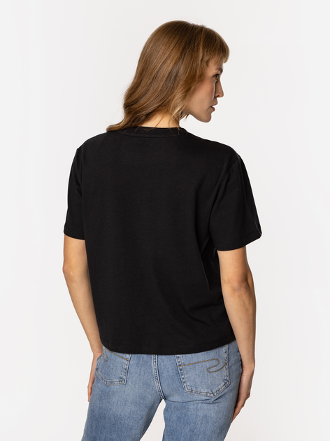T-shirt damski basic bawełniany Lee Cooper Cropped-8515 XL Czarny (5905991728832) - obraz 2