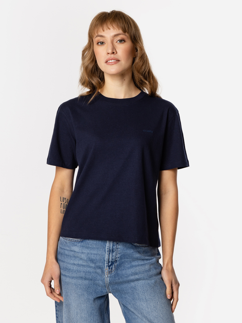 T-shirt damski basic Lee Cooper Cropped-8515 S Granatowy (5905991728849) - obraz 3