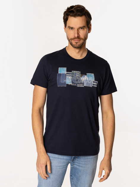 T-shirt męski z nadrukiem bawełniany Lee Cooper Denim-1160 M Granatowy (5905991726678) - obraz 1