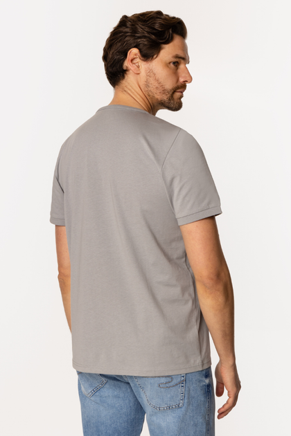 T-shirt męski basic bawełniany Lee Cooper Henley-1160 XL Szary (5905991736578) - obraz 2