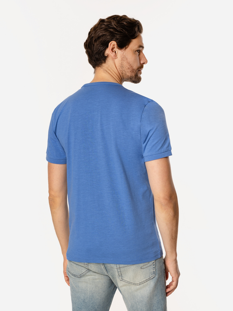 Футболка бавовняна довга чоловіча Lee Cooper Henley2-1160 M Синя (5905991736677) - зображення 2