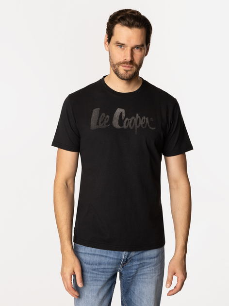 Футболка бавовняна довга чоловіча Lee Cooper Hit2-1160 2XL Чорна (5905991727385) - зображення 3