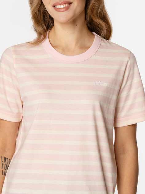 T-shirt damski w paski Lee Cooper Karmen-4160 L Różowy (5905991728375) - obraz 3