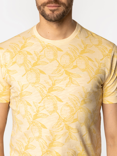 Футболка бавовняна довга чоловіча Lee Cooper Lemon-3170 M Жовта (5905991727705) - зображення 4