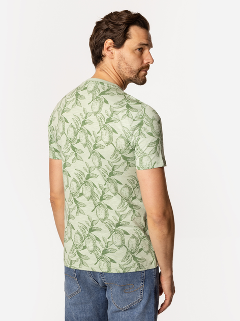 Футболка бавовняна довга чоловіча Lee Cooper Lemon-3170 XL Зелена (5905991727682) - зображення 2