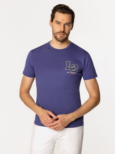 T-shirt męski bawełniany Lee Cooper Letters-1145 XL Fioletowy (5905991727927) - obraz 3